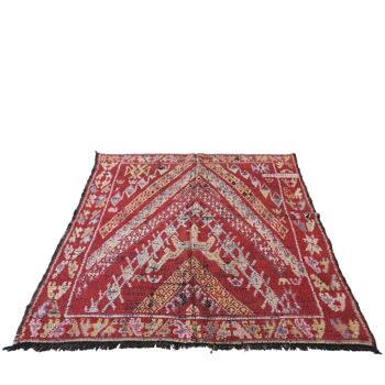 Tapis Berbere marocain en laine vintage 175 x 180 cm 6