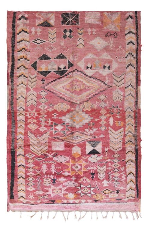 Tapis Berbere marocain en laine vintage 183 x 286 cm