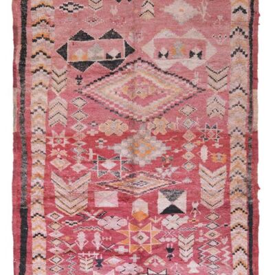 Tapis Berbere marocain en laine vintage 183 x 286 cm