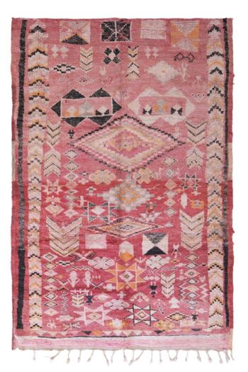 Tapis Berbere marocain en laine vintage 183 x 286 cm 1