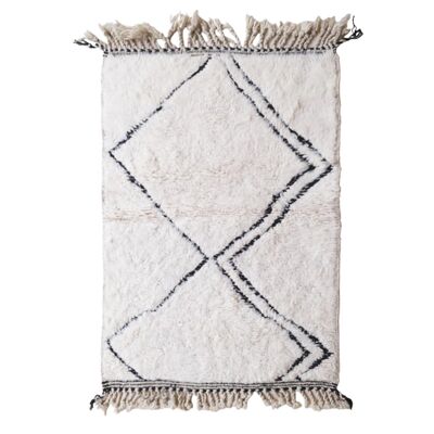 Tappeto berbero marocchino in pura lana 100 x 144 cm