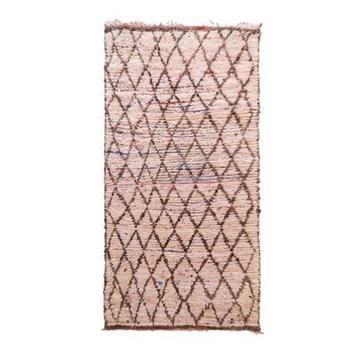 Tappeto berbero marocchino in pura lana 103 x 230 cm