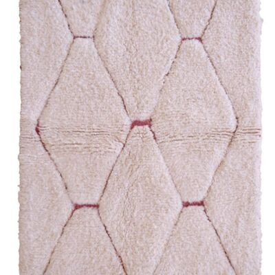 Alfombra bereber marroquí de pura lana 107 x 148 cm