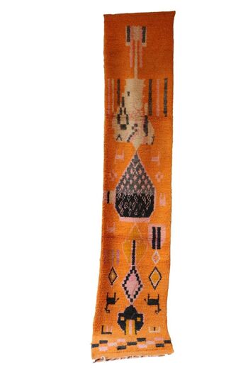 Tapis de couloir Berbere marocain pure laine 77 x 375 cm 1