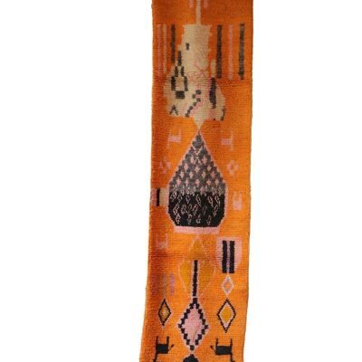Tapis de couloir Berbere marocain pure laine 77 x 375 cm