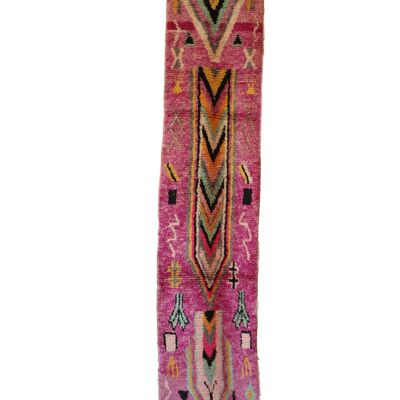 Pure wool Moroccan Berber hallway rug 73 x 344 cm