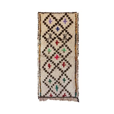 Tappeto berbero marocchino in pura lana 77 x 150 cm