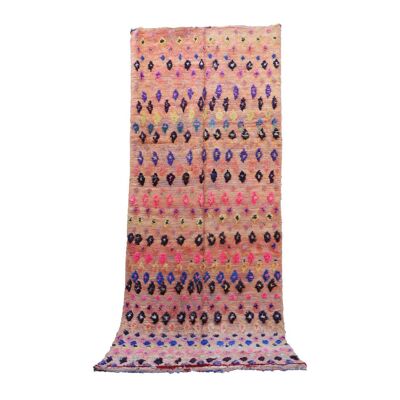 Alfombra bereber marroquí de pura lana 173 x 430 cm