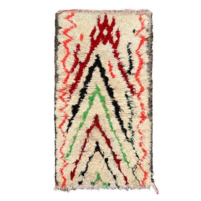 Alfombra bereber marroquí de pura lana 80 x 150 cm