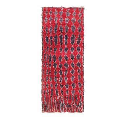 Alfombra bereber marroquí de pura lana 86 x 241 cm