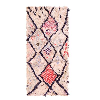 Tappeto berbero marocchino in pura lana 85 x 172 cm