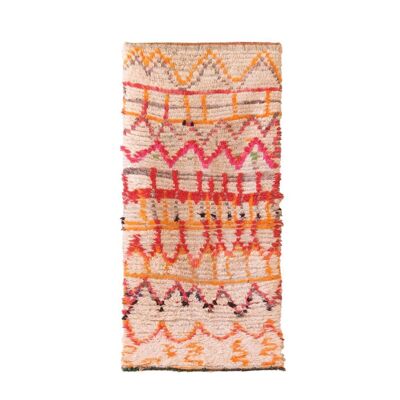 Tappeto berbero marocchino in pura lana 80 x 186 cm