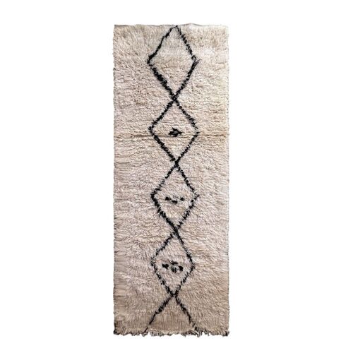 Tapis de couloir Berbere marocain pure laine 90 x 257 cm