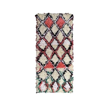 Tappeto berbero marocchino in pura lana 76 x 180 cm