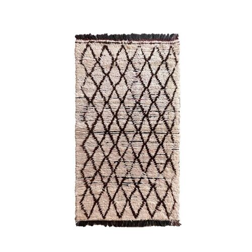 Tapis de couloir Berbere marocain pure laine 97 x 183 cm