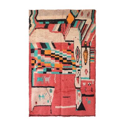 Tappeto berbero marocchino in pura lana 172 x 272 cm