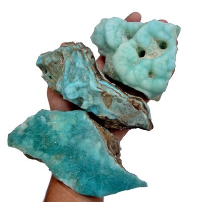 Cristalli grezzi di Aragonite blu (3-5 pezzi) - Lotto da 1 kg (100 g - 500 g)