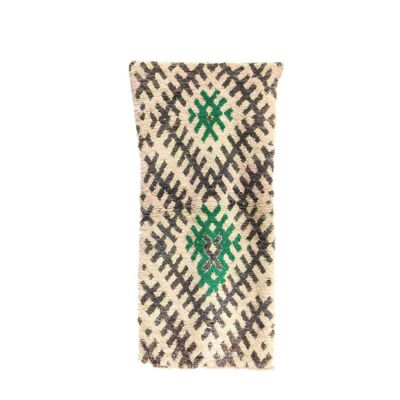 Tappeto berbero marocchino in pura lana 81 x 166 cm