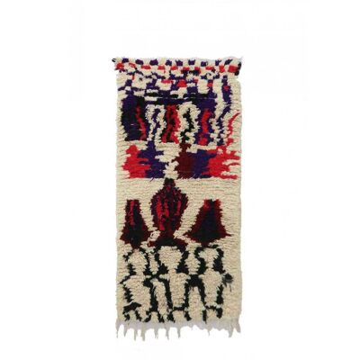 Tappeto berbero marocchino in pura lana 78 x 149 cm