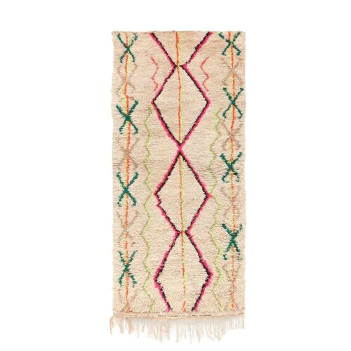Tapis de couloir Berbere marocain pure laine 73 x 160 cm
