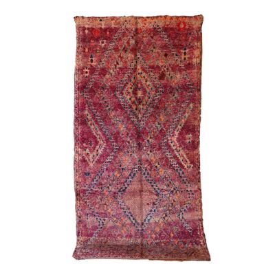 Tappeto berbero marocchino in pura lana 186 x 367 cm