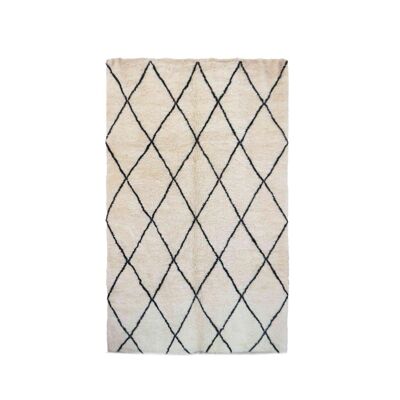 Alfombra bereber marroquí de pura lana 200 x 300 cm