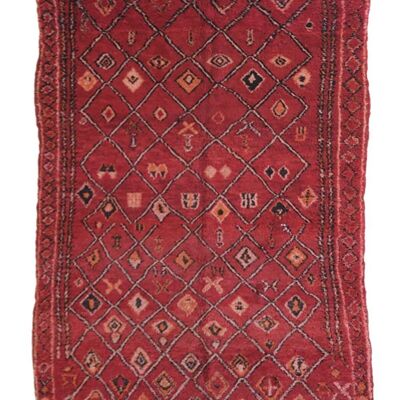 Tappeto berbero marocchino in pura lana 197 x 313 cm
