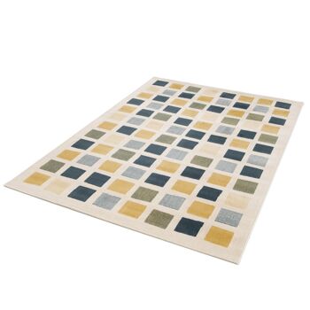 Tapis enfant très doux et graphique DAMIER 4