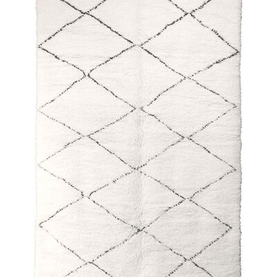 Alfombra bereber marroquí de pura lana 196 x 312 cm