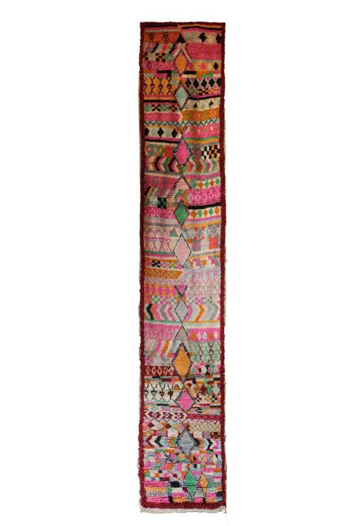 Tapis de couloir Berbere marocain pure laine 82 x 494 cm