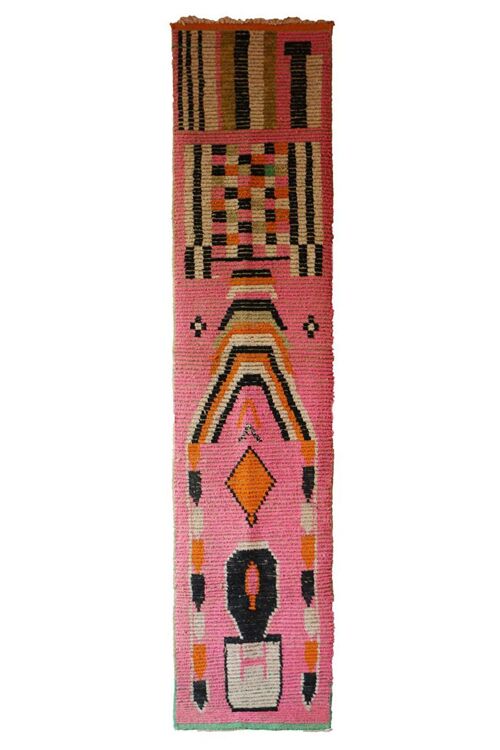 Tapis de couloir Berbere marocain pure laine 76 x 355 cm