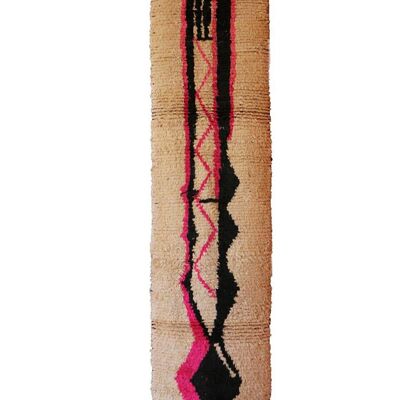 Marokkanischer Berber-Flurteppich aus reiner Wolle, 68 x 320 cm