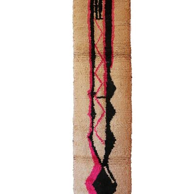 Pure wool Moroccan Berber hallway rug 68 x 320 cm