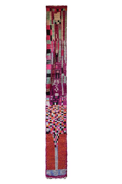 Tapis de couloir Berbere marocain pure laine 75 x 768 cm