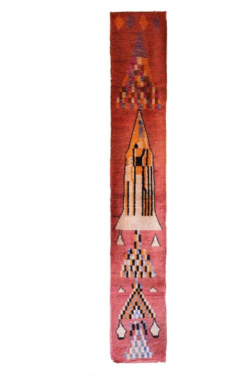 Tapis de couloir Berbere marocain pure laine 72 x 486 cm