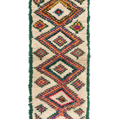 Alfombra bereber marroquí de pura lana 70 x 154 cm