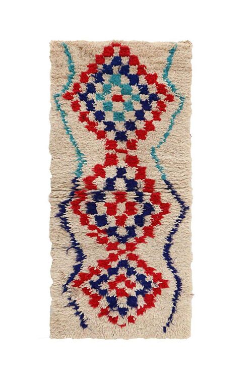 Tapis Berbere marocain pure laine 75 x 170 cm