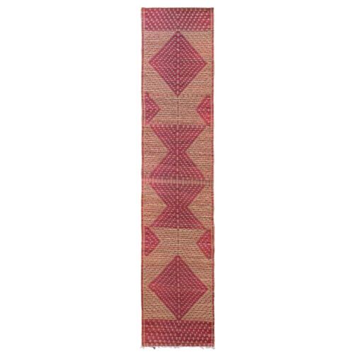 Tapis de couloir Berbere marocain en jonc 62 x 286 cm