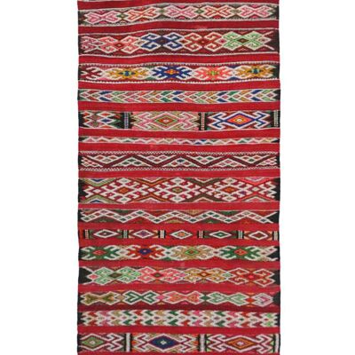 Alfombra bereber marroquí de pura lana 93 x 214 cm
