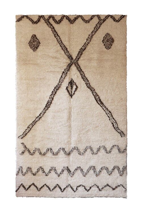 Tapis Berbere marocain pure laine 195 x 311 cm