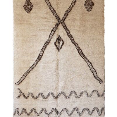 Tappeto berbero marocchino in pura lana 195 x 311 cm