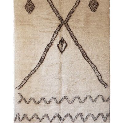 Pure wool Moroccan Berber rug 195 x 311 cm