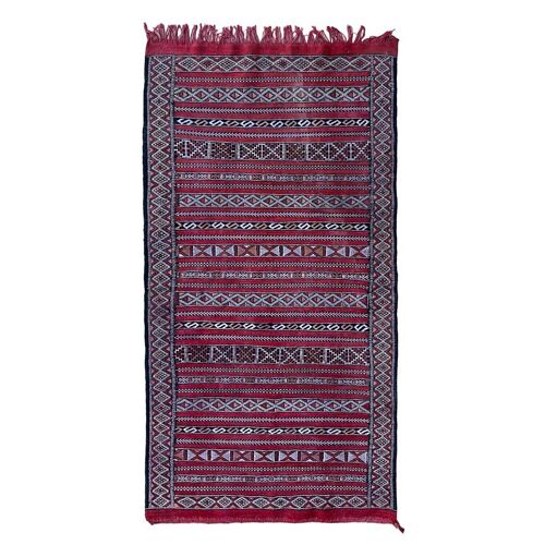 Tapis Kilim Berbere marocain pure laine 88 x 167 cm