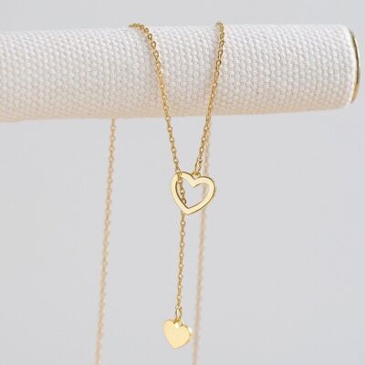 Collar Laryat Corazón Mimatched en oro