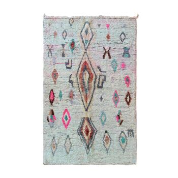 Tapis de couloir Berbere marocain en laine 143 x 240 cm 1