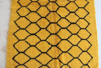 Tapis de couloir Berbere marocain en laine 160 x 247 cm 10