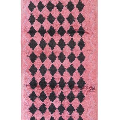 Tappeto da ingresso berbero in lana vintage 87 x 193 cm