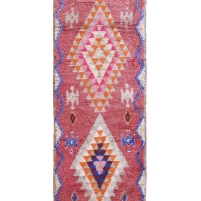 Vintage-Bohemien-Berber-Flurteppich, 107 x 341 cm