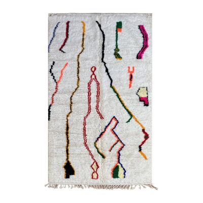 Tappeto berbero marocchino in pura lana 158 x 262 cm