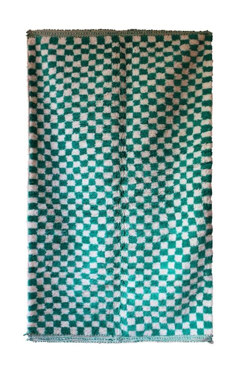 Tapis Berbere pure laine à damier 166 x 269 cm